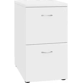 Kartotéka LKR - 2 dřevěná kartotéka A4, 2-zásuvková, centrální zámek, korpus bílá/čílka bílá