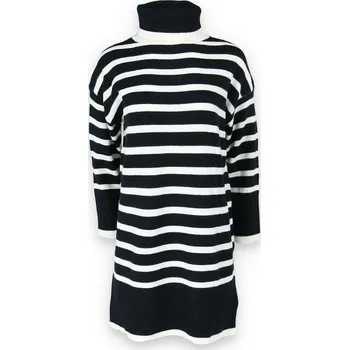 Dámský svetr Tunika s rolákem úpletová FY57296 barva: černá