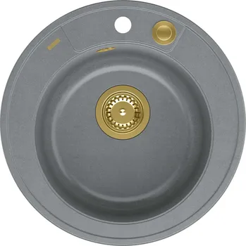 Kuchyňský dřez Quadron Morgan dřez graniteq 51x51 cm šedá/grafitová/onyx HB8301U5-G1_P2O