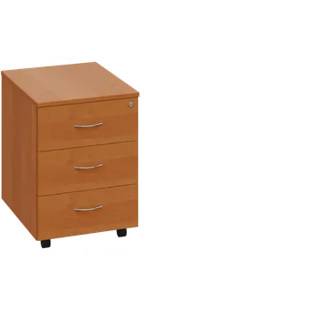 Zásuvkový kontejner EKC 2 - 00 kontejner pojízdný, 3-zásuvkový, deska 25 mm, centrální zámek, olše jantar