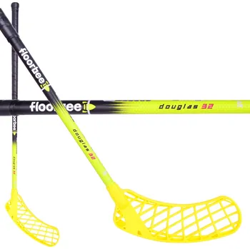 Florbalová hůl FLOORBEE Douglas 32 Yellow Florbalová hůl žlutá / černá, Pravá (pravá ruka dole), 87cm (=97cm)