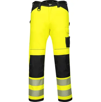 PORTWEST HI-VIS PW385 / Dámské reflexní kalhoty, strečové - HV žlutá/černá UK 38/EU 54