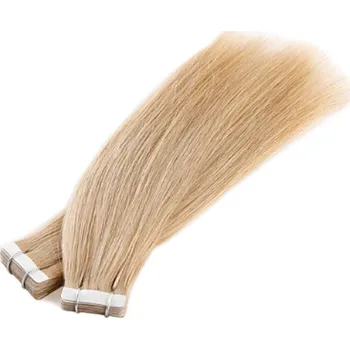 Příčesek Vlasové PU pásky tape in na prodlužování vlasů 50cm 18 - nejsvětlejší hnědá (Vlasové PU pásky tape in na prodlužování vlasů 50cm 18K - nejsvětlejší hnědá)