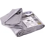 Plachta zakrývací laminovaná s oky šedá 8x12m, 130g/m2