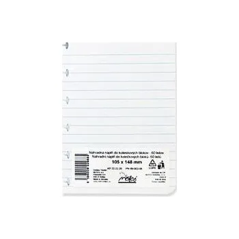 Sešit Náplň do kolečkových bloků A6 linka