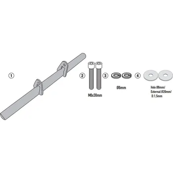 Rám pro motocykl Kappa LS7711K speciální sada pro montáž KS310 nebo KS322 sportovních světel, pokud není namontován padací rám pro KTM 390 Adventure -20 KTM 390 Adventure rok 2020