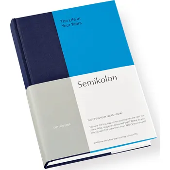 Diář Semikolon, Zápisník Cutting Edge 5-Year Journal A5 tmavě modro-světle modrý - Formadore