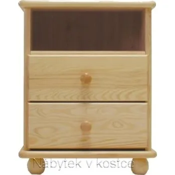 Komoda Noční stolek z masivu Šumava KN26 Barevné provedení: Tmavý dub