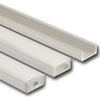 Stavební materiál Přisazený hliníkový profil PQ 17x8 mm mléčný difuzor 2 m MCLED ML-761.001.43.2