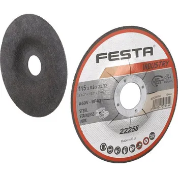 Řezný kotouč Kotouč řezný FESTA INDUSTRY na kov 115x0.8x22.2mm 22258