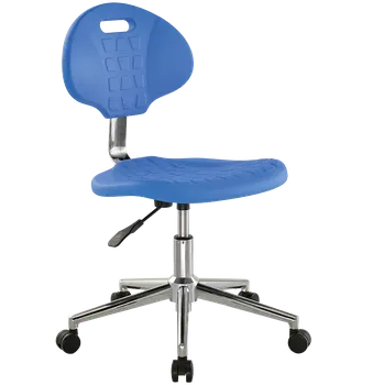 PUR COLOR 02 židle laboratorní, kolečka na měkké podlahy, modrá