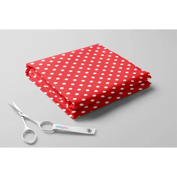 Fleece antipilling, Puntík střední Barva: Červená