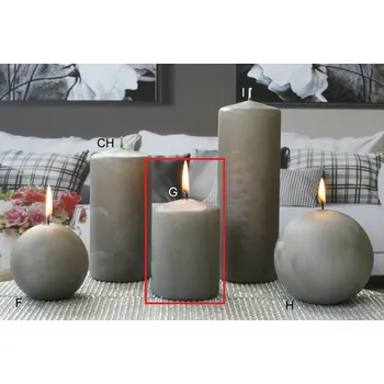 Svíčka Lima Ledová šedá svíčka válec 70 x 100 mm 1 kus