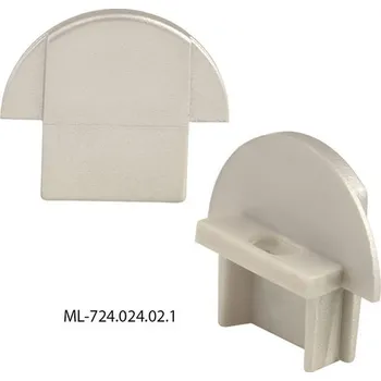 LED páska Koncovka pro VR s otvorem, stříbrná barva, 1 ks MCLED ML-762.024.02.1