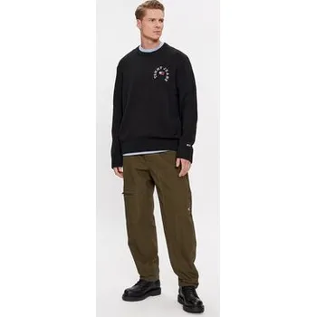 Pánský svetr Tommy Jeans Svetr Arched Graphic DM0DM16784 Černá Relaxed Fit XL