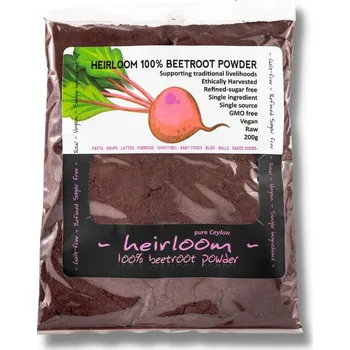 Sušená zelenina Ceylon Kokonati | Raw cejlonská sušená červená řepa Obsah: 200 g ke zvýšení vytrvalosti, sportovním výkonům a utlumení hladu