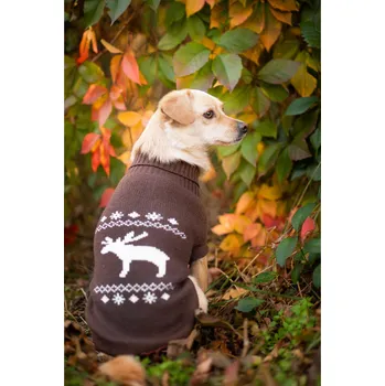 Obleček pro psa Vsepropejska Samuel svetr pro psa Barva: Hnědá, Délka zad (cm): 17-18, Obvod hrudníku: 23 - 30 cm