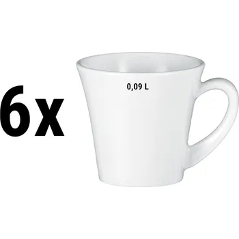 G.Gastro (6 pieces) SELTMANN WEIDEN | Espresso Demitasse Cups – Porcelain - White - 60 ml