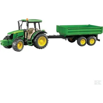 BRUDER John Deere 5115M traktor se sklopným přívěsem