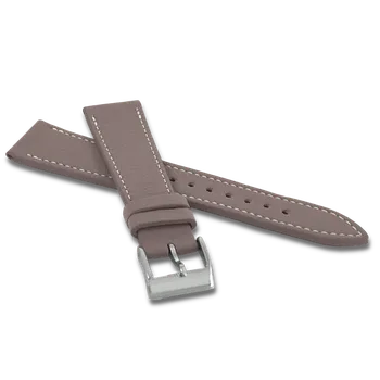 Řemínek na hodinky LAVVU Tmavě hnědý voděodolný řemínek DAVINCI z luxusní kůže Top Grain - 22 LSAAC22