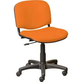 Jídelní židle JULIE - 1 židle čalouněná, bez područek a stolku, AN 030 - koženka oranžová