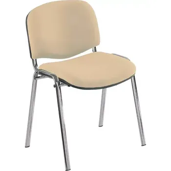 Jídelní židle MARCELLA chrom, židle konferenční, AN 096 koženka béžová