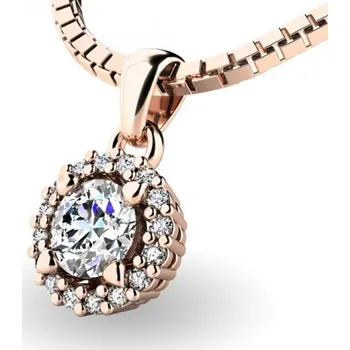 Přívěsek Dámský přívěsek žluté zlato 585/1000 se zirkony 10927-CV-ZIR bez řetízku