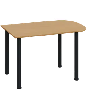 Stolová podnož EJ 18 - 12 přístavba jednací, kovová podnož černá, síla desky 18 mm, široká 1200 mm, buk Royal