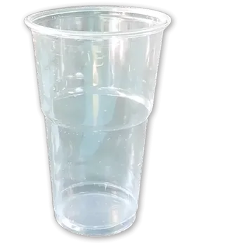 Jednorázové nádobí Kelímek PET 0,3 tran. úzký s cejchem (Balení: 50 ks)