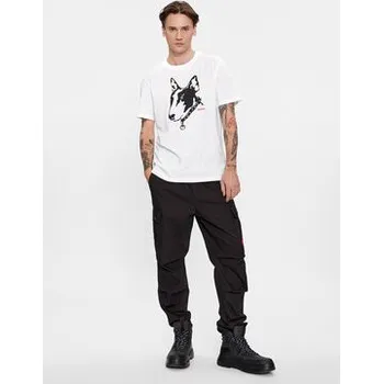 Pánské oblečení Hugo T-Shirt Dammock 50504916 Bílá Regular Fit M
