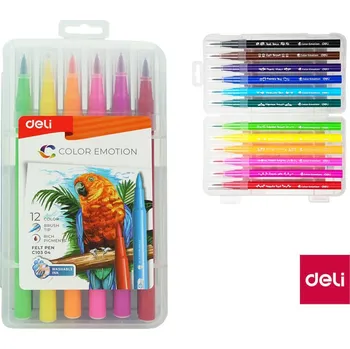 Fixy Deli Color Emotion štětečkový 12 barev