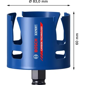 Elektrické nířadí Děrovka Bosch EXPERT Construction Material Dostupné varianty: Děrovka Bosch EXPERT Construction Material 83 mm