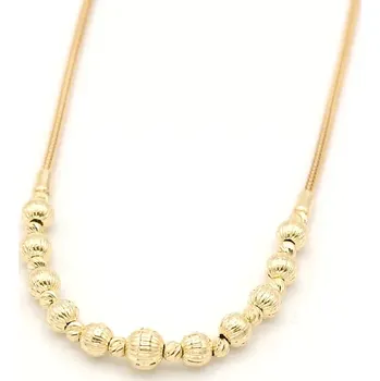 Řetízek B&B Goldinvestic Zlatý náhrdelník s lesklými kuličkami 7,95g Žlutá 45 až 48 cm