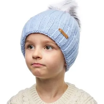 Čepice Vlnka Dětská vlněná čepice Woolee V38 světle modrá