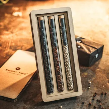 Koření Pepper Field Dárková sada zkumavek pepře 3x10 g