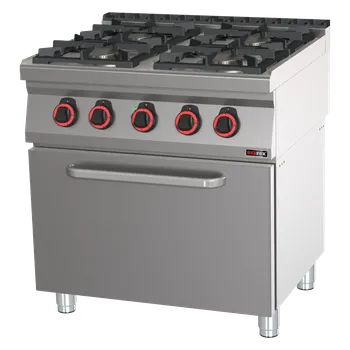 Sporák Sporák kombinovaný s horkovzdušnou elektrickou troubou GN 1/1 - 4x hořák ECO | REDFOX - SPBT 70/80 11 GE