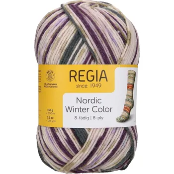 Příze Regia 8-ply Nordic Winter Color 3043 Dark nights color (Ponožková příze Nordic Winter color 3043 Mitternacht)