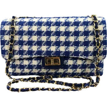 Kabelka Vera Pelle Dámská kabelka na rameno modro bílá