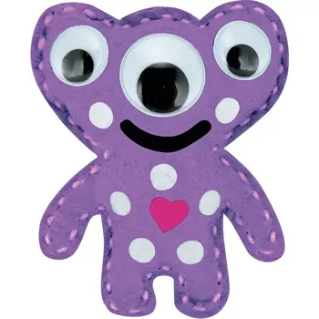 kreativní sada Fialový lenochod - sada pro děti na výrobu plstěného zvířátka + návod