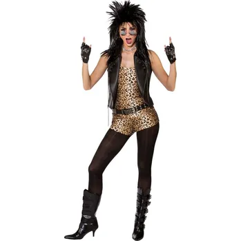 Karnevalový kostým Dámská kožená vesta - Černá 46/48