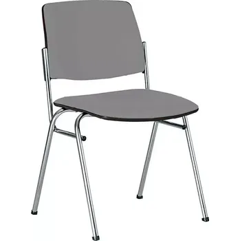 Jednací židle LUISA židle konferenční, koženka šedá