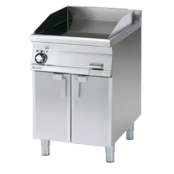 Grilovací deska 59x52 elektrická chromovaná hladká s podestavbou 400 V | RM - FTL-76ETS