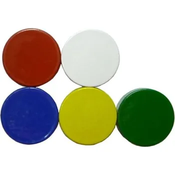 Dekorativní magnet Magnet kulatý 16x5 žlutý