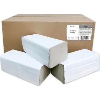 Papírový ručník Vella Skládané ručníky šedé , recykl, 1 vrstvé