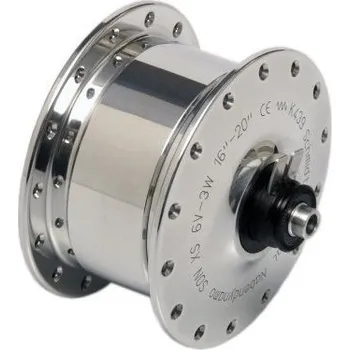 Cyklosvítilna Dynamo na kolo SON XS Classic for Brompton - stříbrná - 28d, V-brzdy