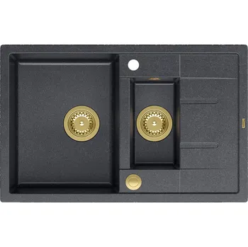 Granitový dřez Quadron Morgan dřez graniteq 78x50 cm černá HB8224U8-G1_P2O