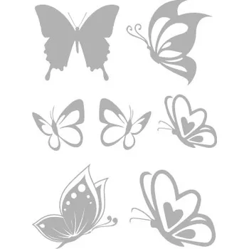 Reflexní nažehlovačka motýl - balení 7 ks