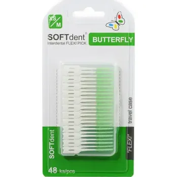 Párátko a napichovátko SOFTdent Butterfly dentální párátka XS/M 48ks