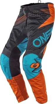 Moto kalhoty O'Neal Element Pants Factor šedé/oranžové/modré