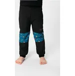 Dětské softshellové kalhoty Promaledobrodruhy s fleecem black/petrol velikost 104